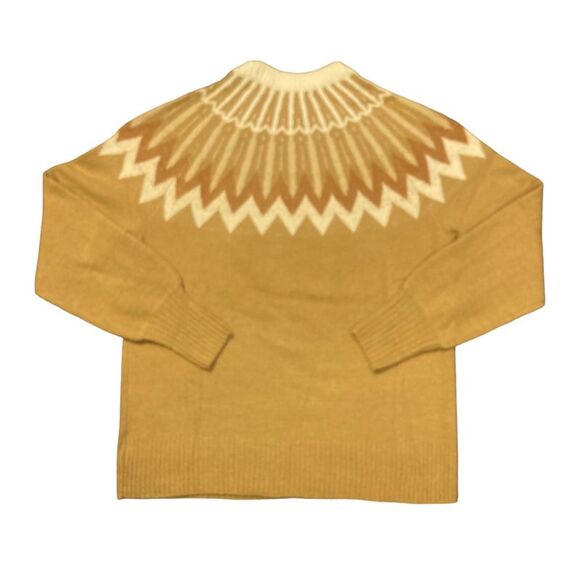 French Connection Essentials Women's Long Sleeve Fair Isle Sweater - Camel - Picture 2 of 2